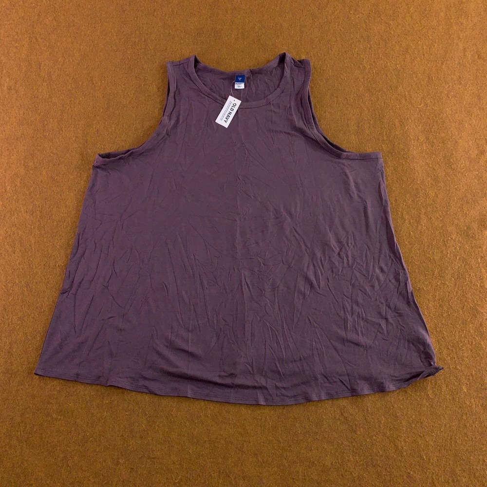 Old Navy Womens XL Purple Luxe Rayon Blend Swing Tank Top NWT